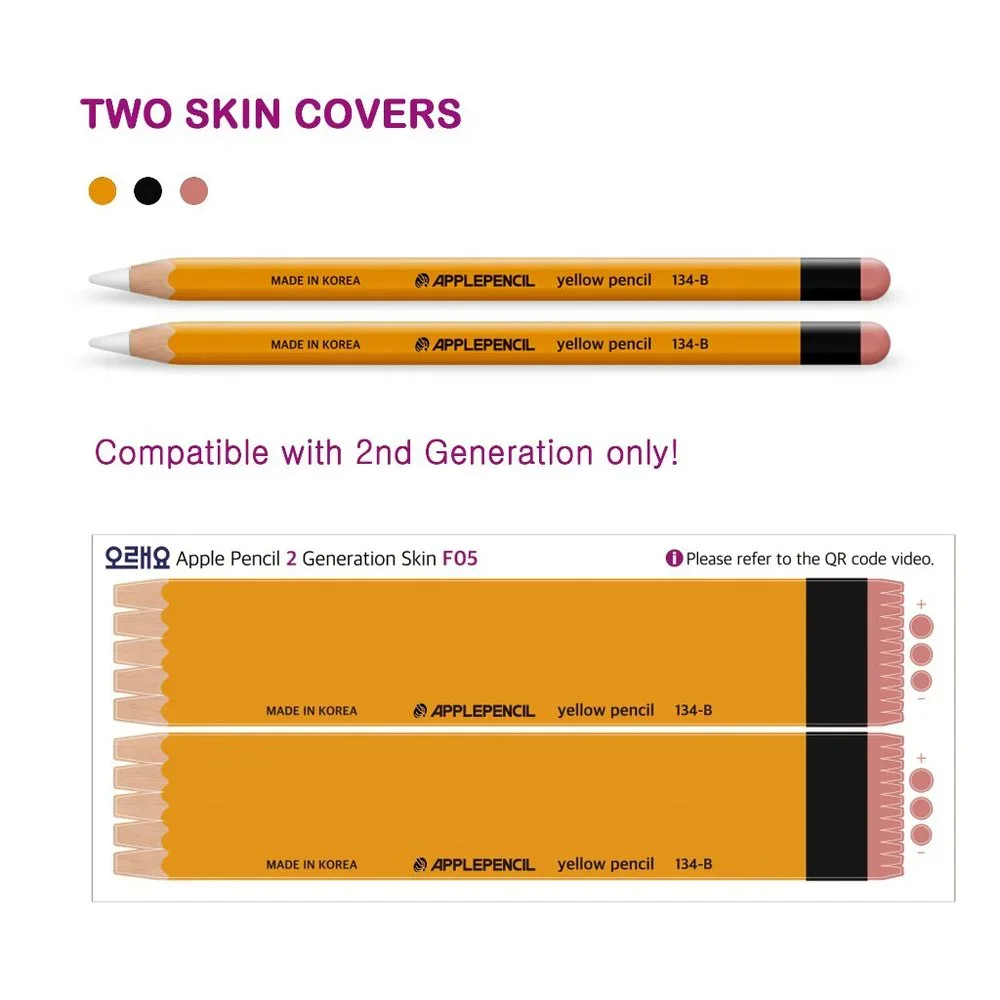 Apple Pencil Skin [2 Pack] Ultra Thin 3M Premium Vinyl Cover - 2nd Generation